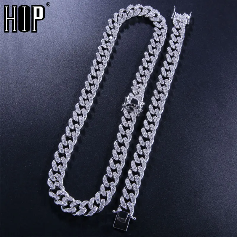 Хип-хоп 8 мм AAA CZ Bling Iced Out кубического циркония браслет ожерелье из камней правильной геометрической формы теннис кубинская цепь браслеты мужские ювелирные изделия