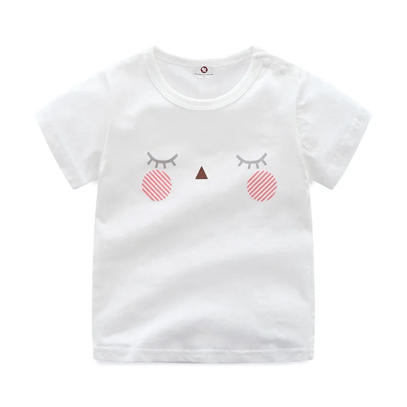 Летняя одежда для малышей футболки с короткими рукавами мягкая мальчиков Одежда