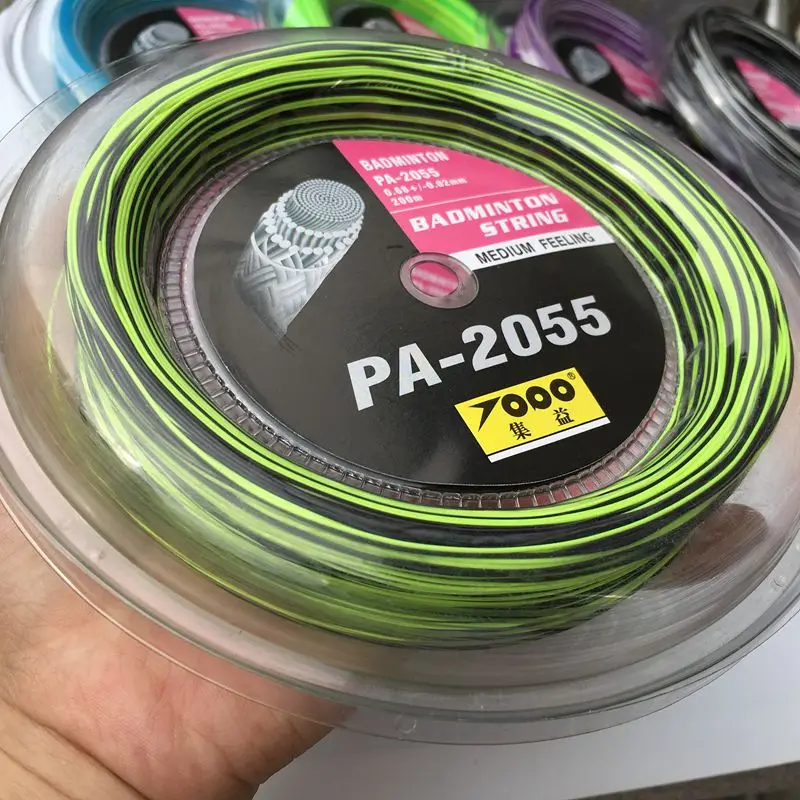 1 Катушка 200 м TOPO черный+ белый бадминтон линейка для регулировки струн 0,7 мм хороший контроль и с эластичной резинкой - Цвет: model 2