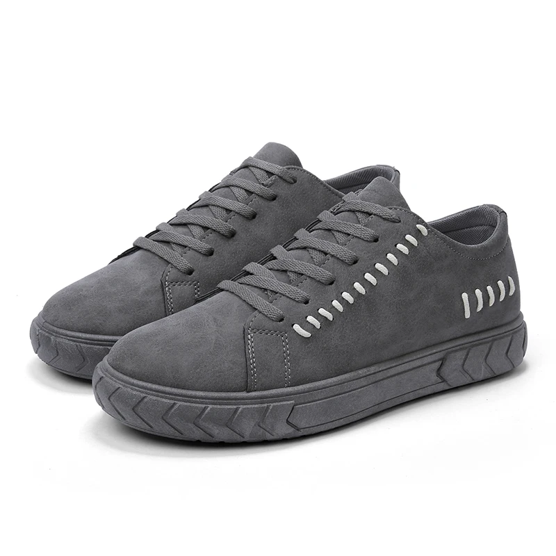 GRAY Мужская обувь в винтажном стиле; обувь для взрослых; chaussure homme; обувь суперзвезды; Летние мокасины; мужские кроссовки на платформе; - Цвет: GRAY