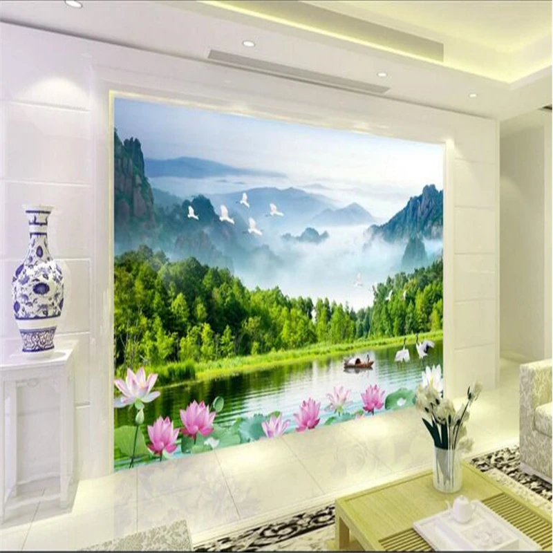 Обои горы и Живописные пейзажи высокого качества фон стены papel де parede 3d europeu|wallpaper