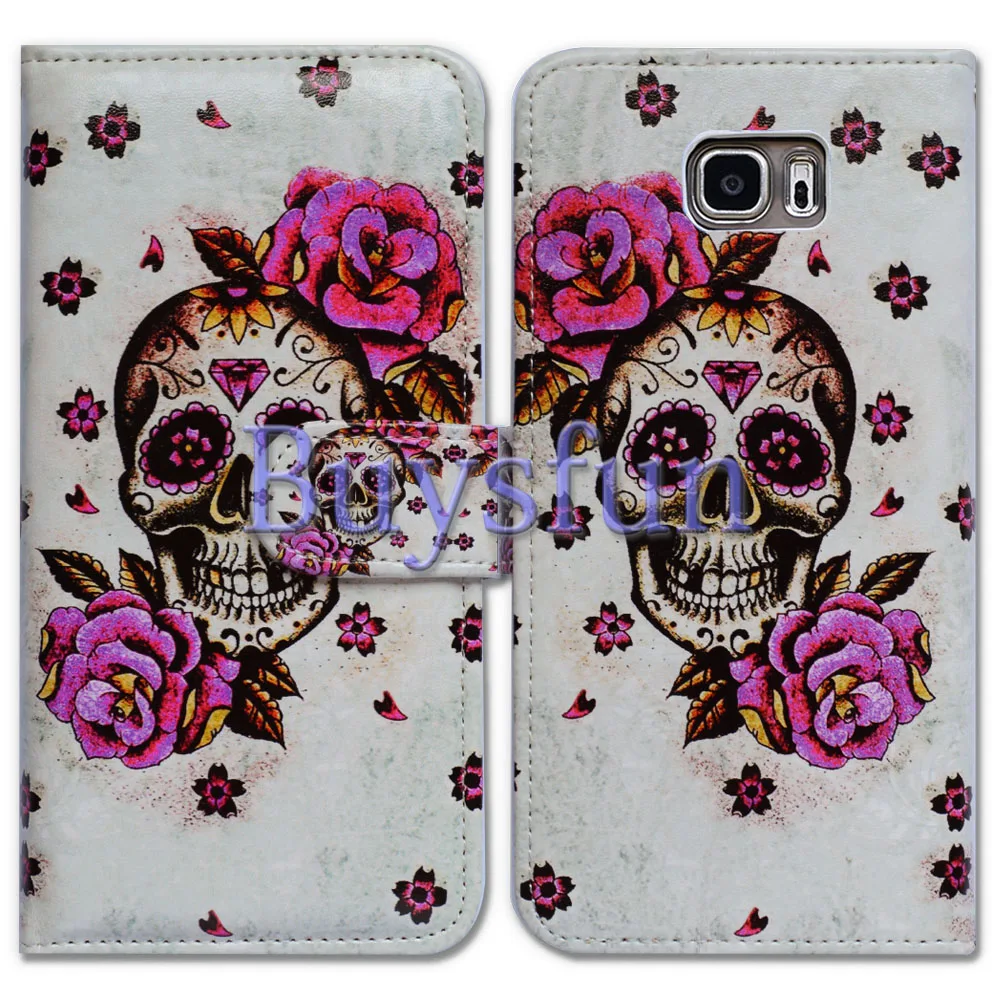 Bcov Зеленый Пейсли Мандала Цветок Череп Флип Слот Карт Бумажника Кожаный Чехол Case