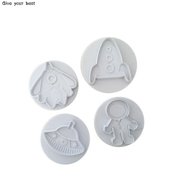 4 шт./компл. внешний космический корабль серия Форма Еда Класс Пластик Формочки