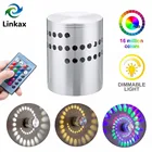 Светодиодные настенные лампы со спиральными эффектами, разноцветсветильник светильник RGB для вечерние, баров, лобби, караоке, домашнее украшение, 3 Вт