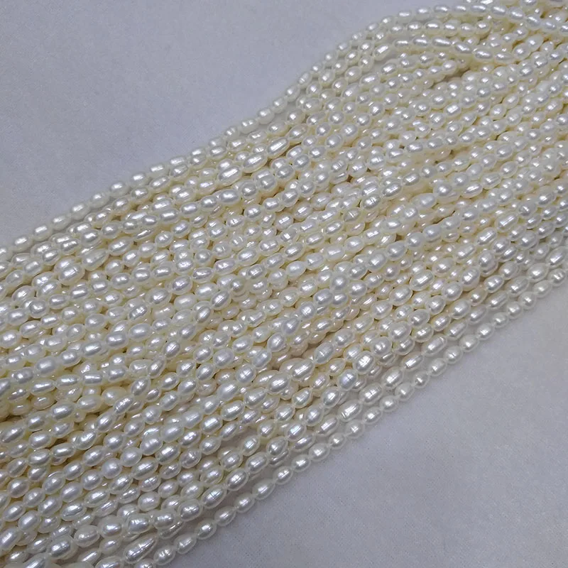 Natural Freshwater Pearl Beads High Quality 38cm Punch Loose Beads for DIY Women Necklace Bracelet Jewelry Making 3 Color