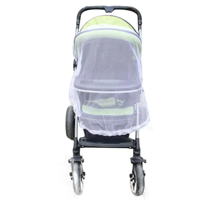 Новейшая летняя универсальная кружевная безопасная детская коляска с москитной