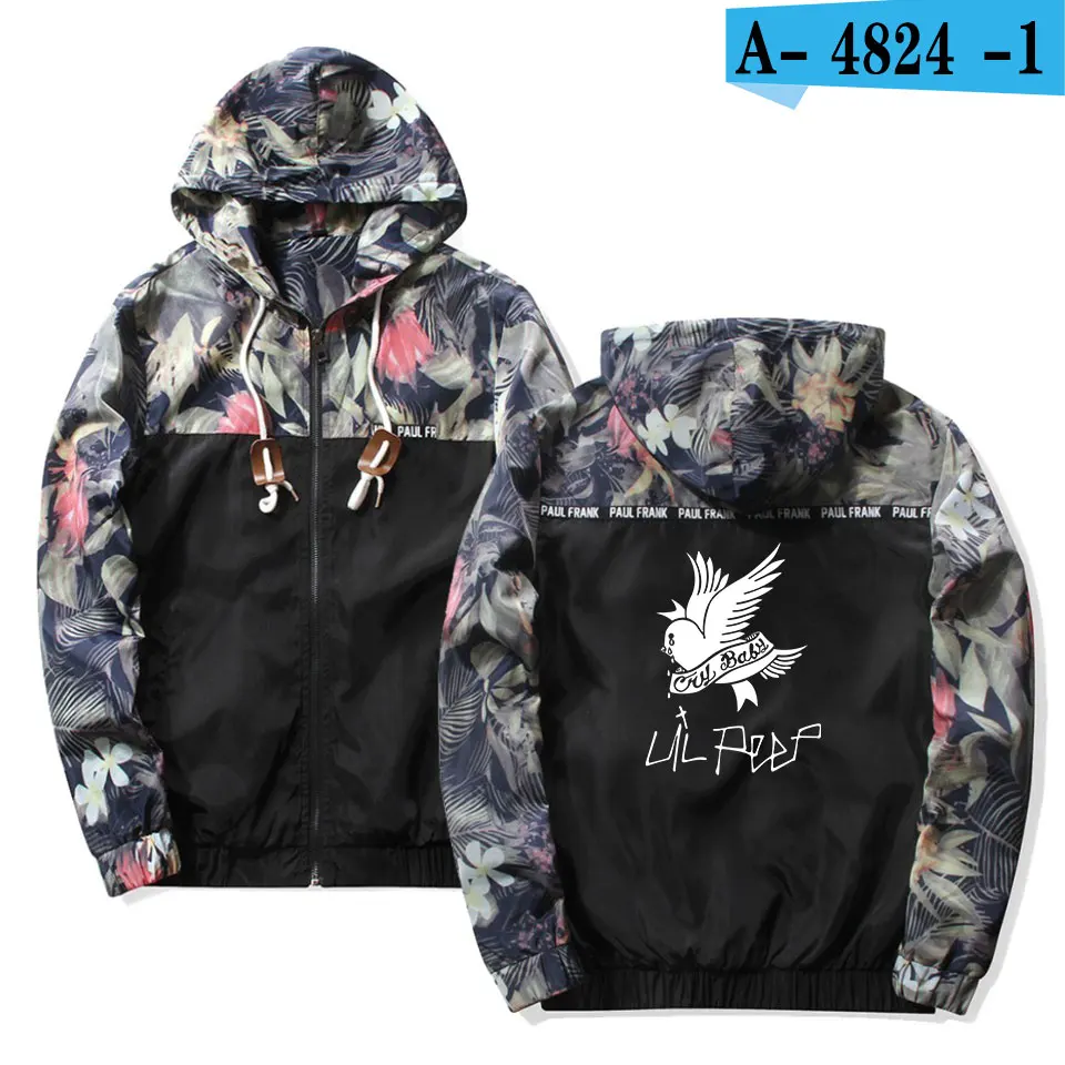 black Frdun Tommee Lil Peep Sad куртки с капюшоном ветровка мужские куртки пальто толстовка мужская хип-хоп на молнии легкие куртки бомбер - Цвет: black