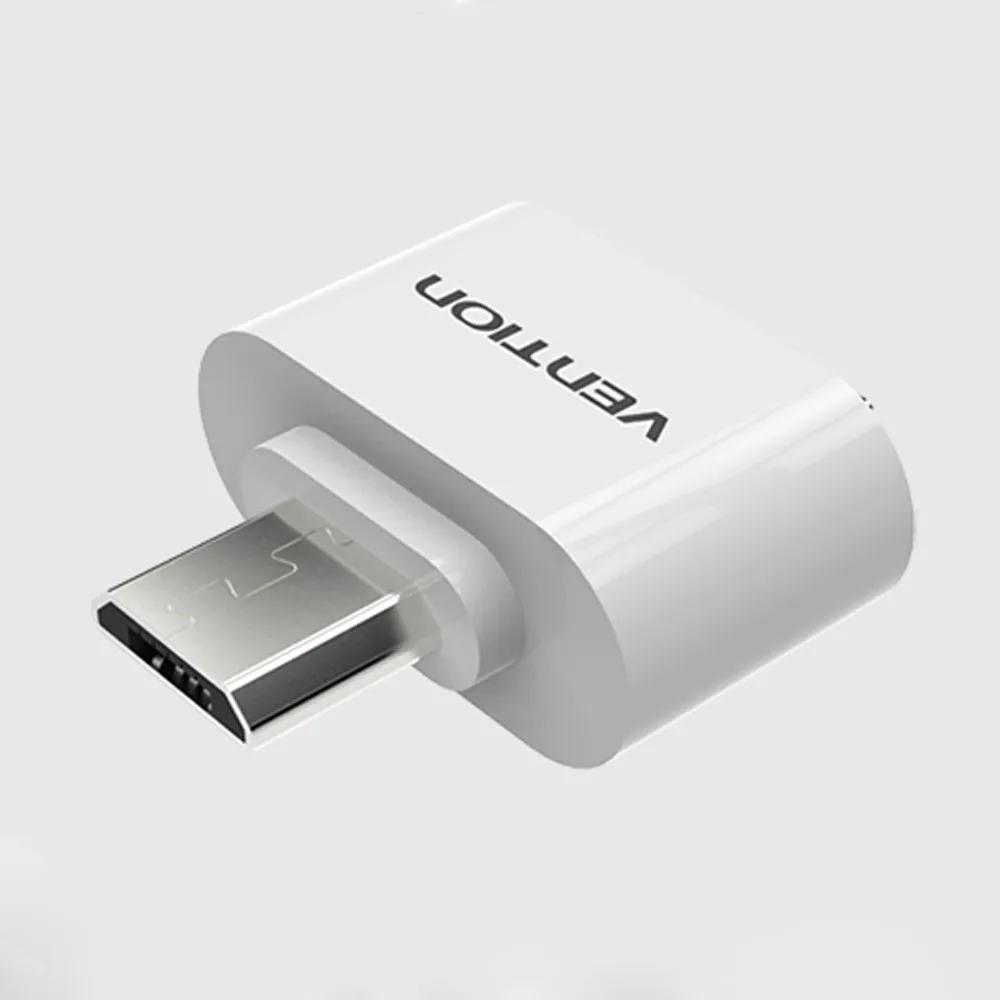 White Vention VAS-A07 Micro USB к USB мини-адаптер OTG 2,0 конвертер для Android высокоскоростные сертифицированные аксессуары для мобильных телефонов - Цвет: White