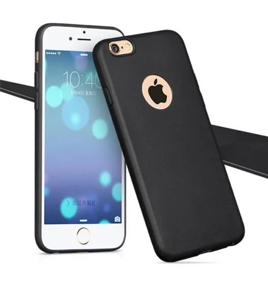 Black Ультратонкий чехол для iPhone 7, Прозрачный мягкий силиконовый чехол для телефона из ТПУ ярких цветов s, для iPhone 6, 6 S, 5, 5S, SE, 7 Plus, чехол - Цвет: Black