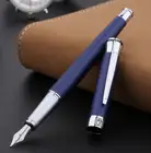 Бесплатная доставка, оптовая продажа, школьные и офисные принадлежности, ручка Пикассо, роскошная синяя и серебряная перьевая ручка 0,5 мм, Высококачественная ручка для письма