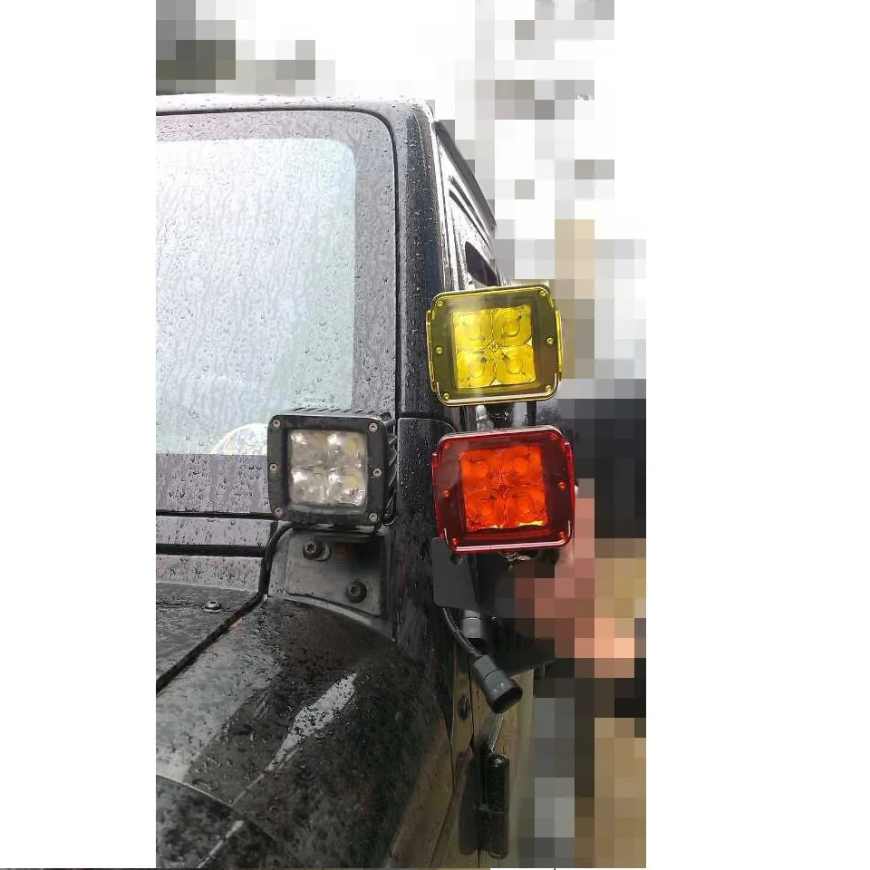 Пара стальных черных углов A стойка светодиодные рабочие фары монтажные