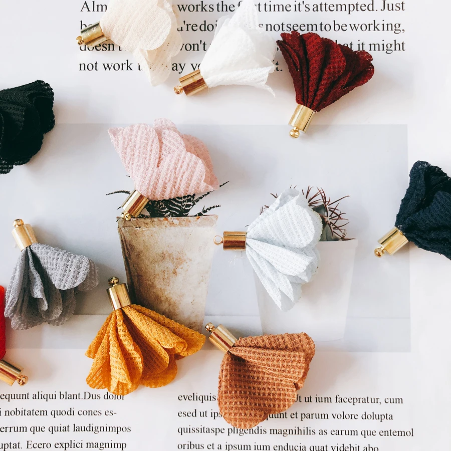 

tassel Flower beads for jewelry making pendant diy material earrings jewelry findings line eardrop accessories handmade