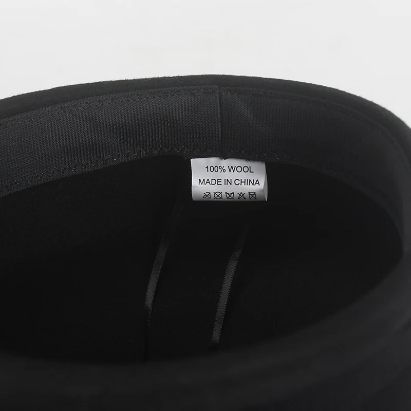 ROSELUOSI осень зима шерсть военные шапки для женщин Мода черный военный колпак