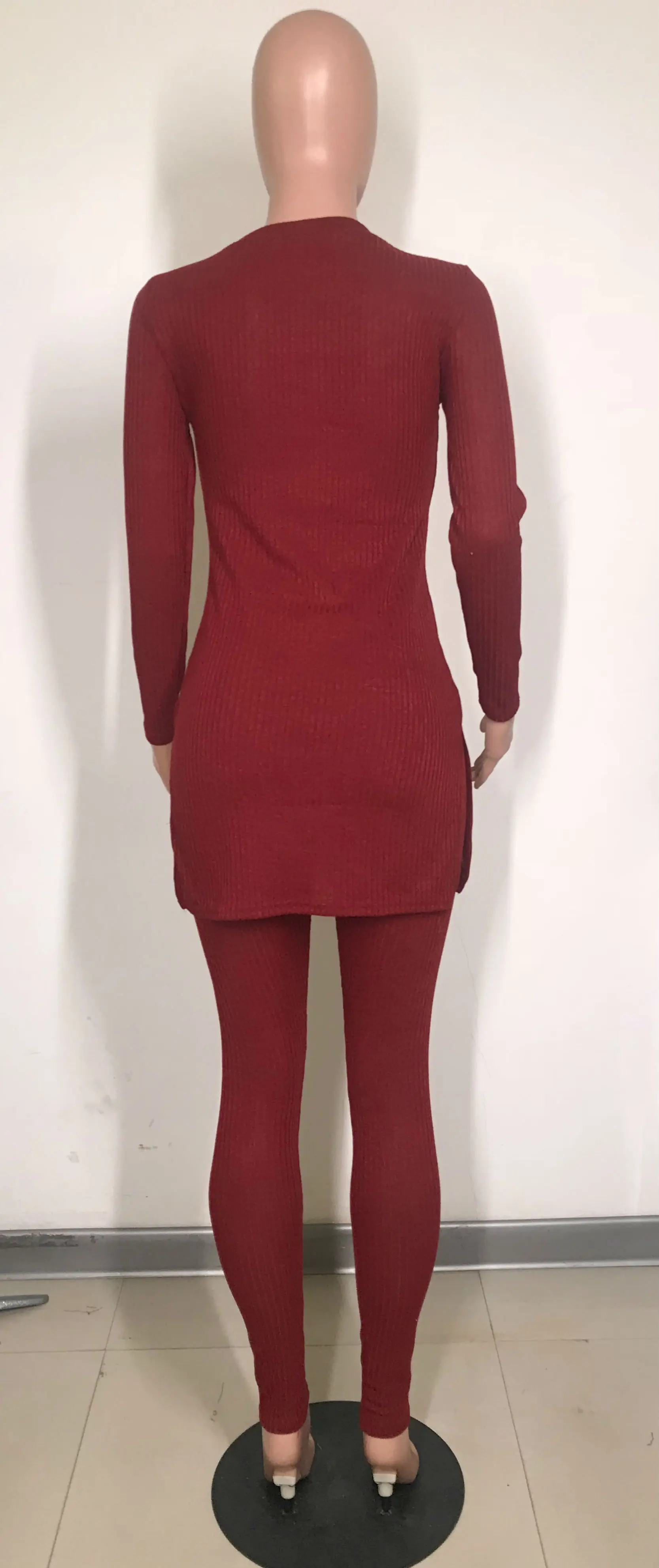 2 Two Piece Set Women Clothes Autumn Winter Outfits Long Sleeve Knit Sweater Tops+Bodycon Shorts Suit Sexy Matching Sets