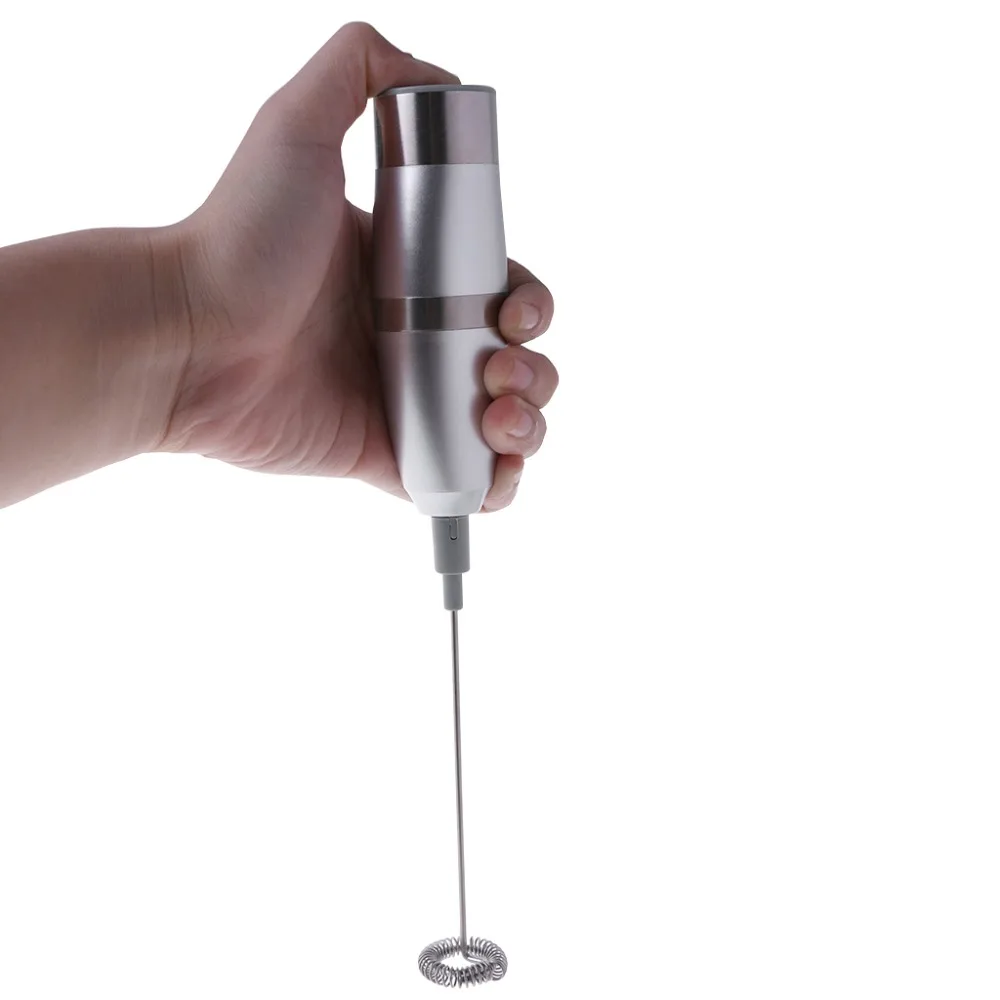 1 комплект ручной Электрический вспениватель молока из нержавеющей