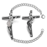 johnny hallyday collection bracelet croix guitare 316 stainless steel jewelry for men women concert gift