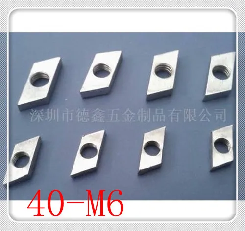 

100 шт. 40-M6 Алмазная гайка застегнуть гайка разъем никелированный для 30 серий паз 8