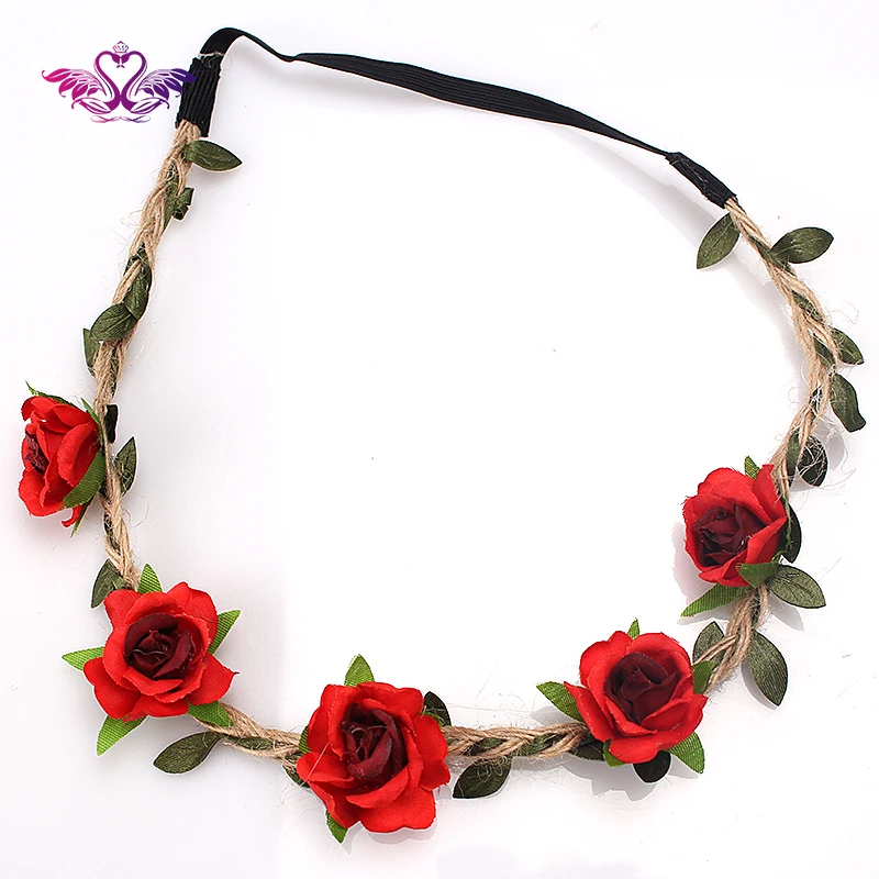 M MISM очаровательный женский пляжный венок для девочек Свадебный Aaccessories розовый