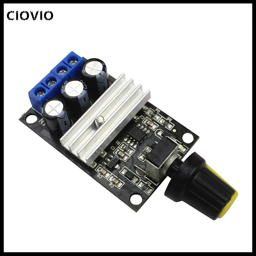 CIOVIO DC 6V 12V 24V 28VDC 3A ШИМ регулятор скорости двигателя регулируемое управление