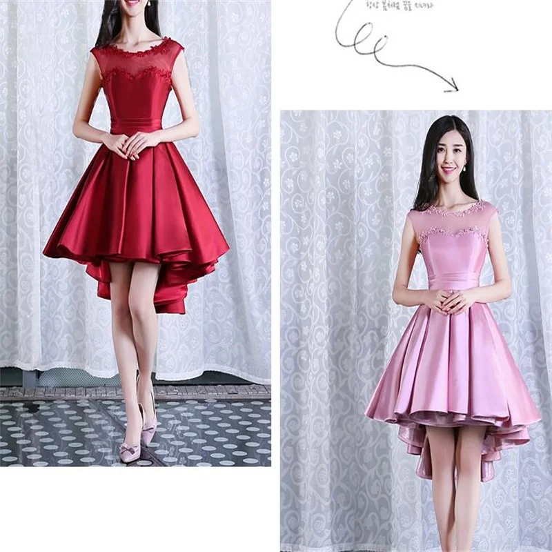 New Bridesmaid Dresses Glamorous Backless Bride Gown Short Front Long Back Ball Prom Party Homecoming/Graduation Formal Dress | Свадьбы и