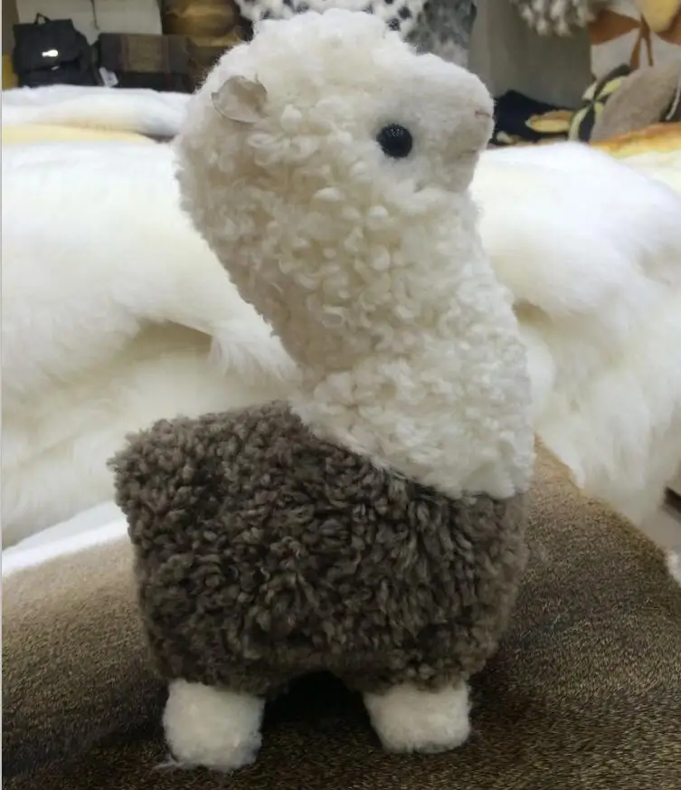 Color Stuffied Альпака животных мягкие плюшевые Alpacasso игрушка 100 фактический овец шерсть альпака подарки - Цвет: Color