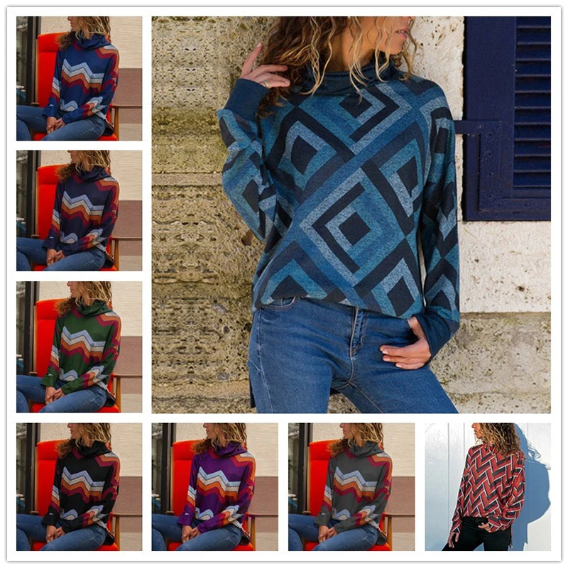 Sueter Mujer осенний женский свитер полосатый Повседневный с длинными рукавами