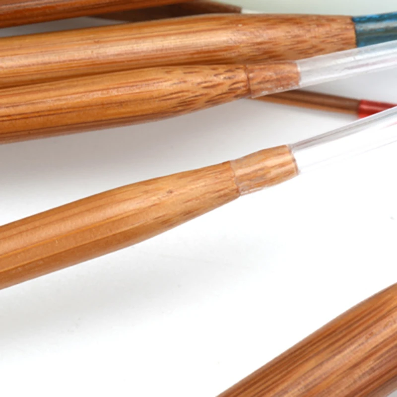 Бамбуковые круговые вязальные спицы Набор 18 размеров/комплект 40 см трубчатые