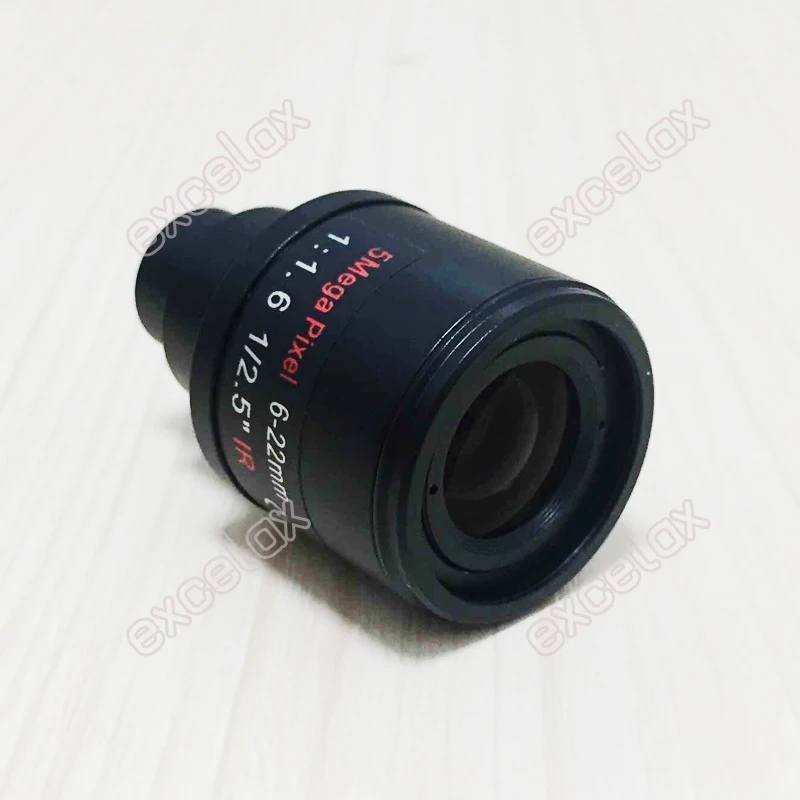 Камера видеонаблюдения F1.6 с переменным фокусным расстоянием 5 МП 1/2 дюймов 6 22 мм