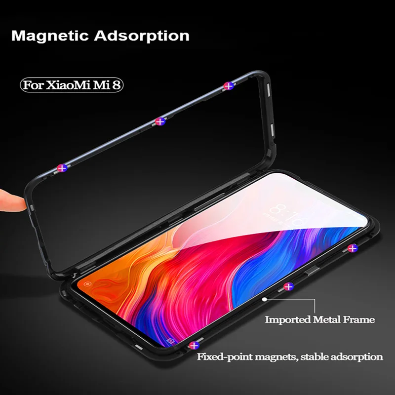 360 Full Protective Cover for Xiaomi Mi8 Mi 9T Mi 9T Pro Redmi K20 K20 Pro Hard Frame Magnetic Flip Case Cover