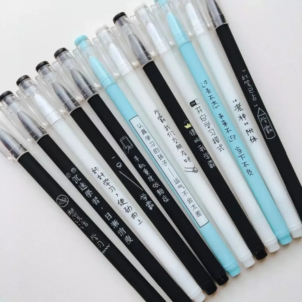 3 шт. креативный персональный текст простая гелевая ручка персонаж иглы