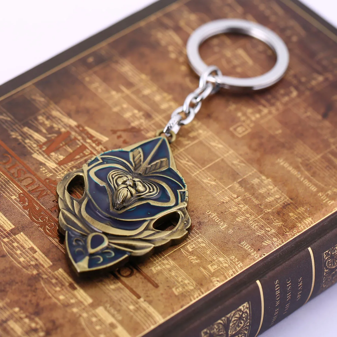 В стиле панк WOW игра Glory for the Alliance брелок со львом античный серебряный Голова
