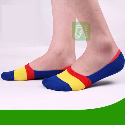 blue yellow Распродажа, мужские носки-тапочки, тонкие невидимые хлопковые полосатые носки, мужские летние носки высокого качества - Цвет: blue yellow