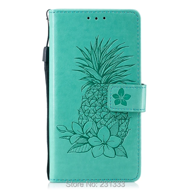 Кожаный чехол-кошелек C-ku с рисунком ананаса для Sony Xperia L1 XA2 Ultra XA1 XZ1 Huawei P Smart Honor 9 8 6A