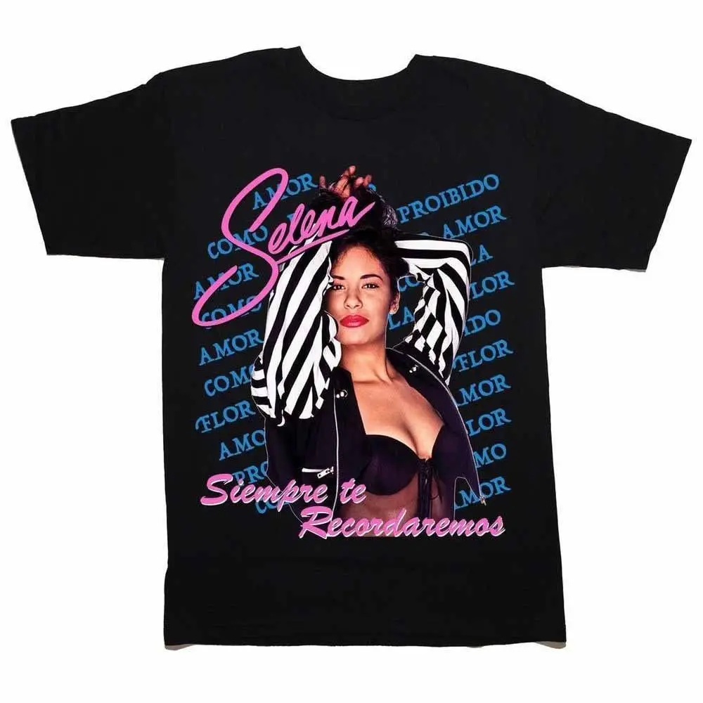Мужская футболка с надписью Selena Siempre Te Recordaremos модная повседневная унисекс размер