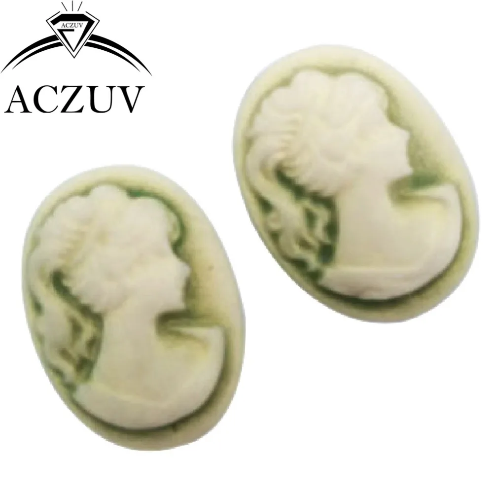 Wholesale 13x18mm Oval Cameo Cabochon Lady Beauty Head Resin Flat Back Beads For Phone Case DIY Blank Base Bezel Jewelry Making