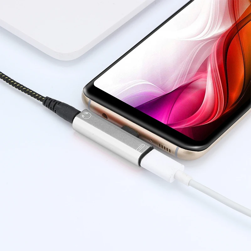 2 в 1 usb type C 3 5 мм разъем аудио адаптер для наушников Xiaomi Mi 9 samsung galaxy s10 + USBC зарядки
