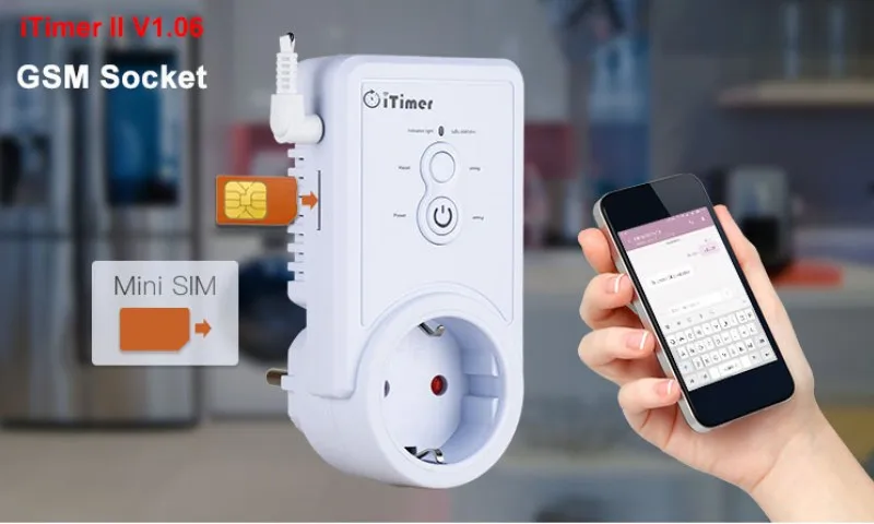 V106 ЕС розетка умная розетка переключатель с температурой USB выход слот для sim-карты датчик SMS контроль русский