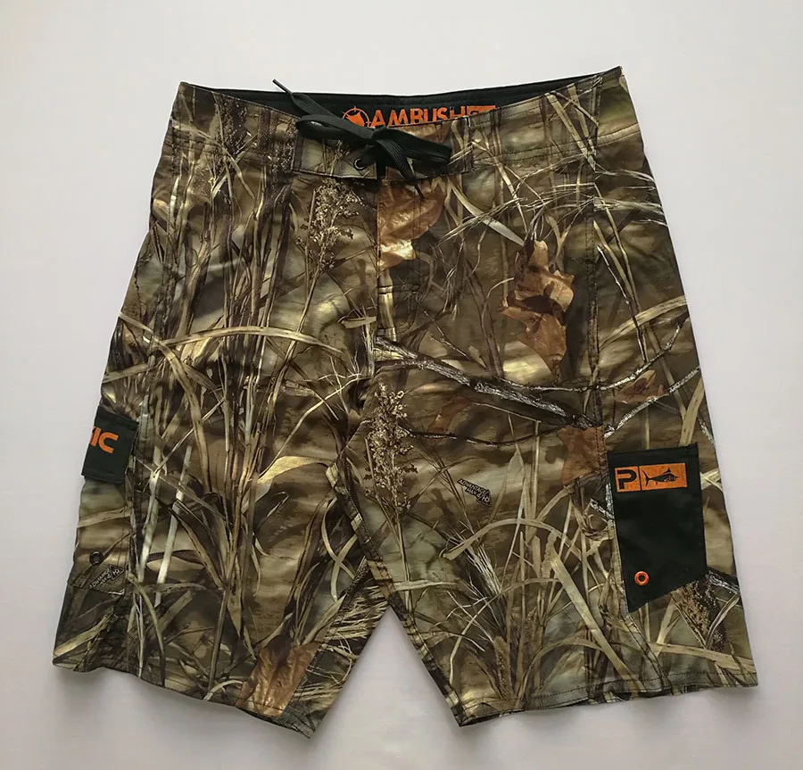 Brown Camo Pel* gic мужские шорты для рыбалки быстросохнущие шорты для серфинга быстросохнущие UPF50 уличные походные спортивные шорты для рыбалки Размер США 30-40 - Цвет: Brown Camo