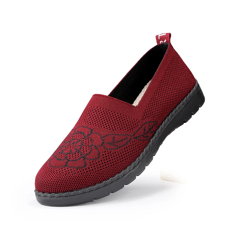 Женская обувь на плоской подошве летняя дышащая сетчатая для мам ботильоны