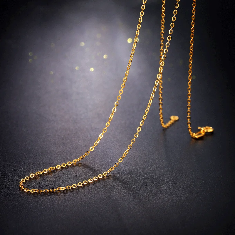 

MINTHA Genuine 18K Yellow Rose Gold Chain Cost Price Sale Pure 18K Gold white Necklace for love Best Gift 2018 new For women