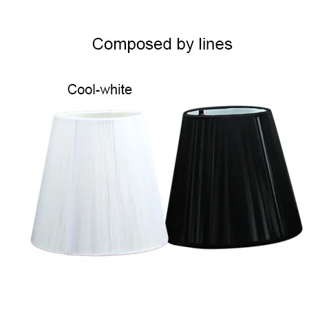 14 см современная черно-белая люстра с абажуром Тяговая линия ткани стены