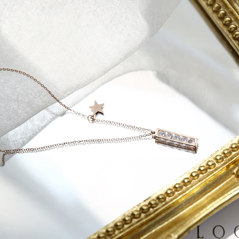 Новинка 2020 роскошное ожерелье YUN RUO цвета розового золота модное с подвеской в