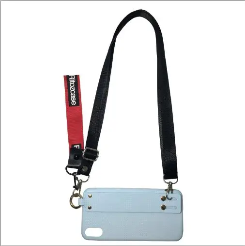 strap phone case Напульсник плечевой ремень силиконовый чехол для телефона для iphone XS MAX XR X 7 8 6 6S plus чехол модный держатель с рисунком мягкий ТПУ - Цвет: strap phone case