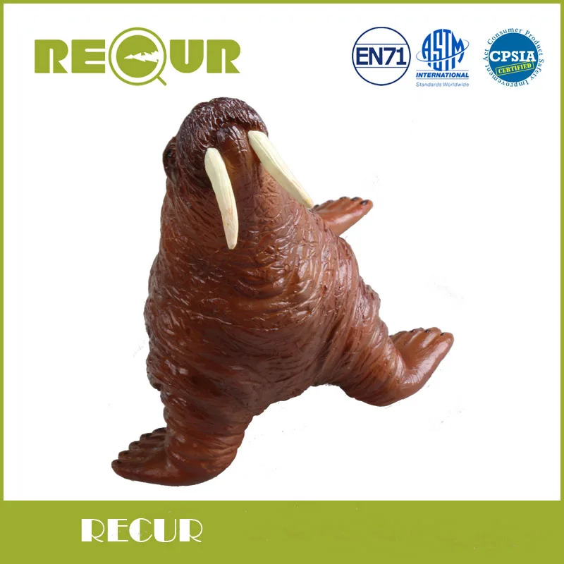 Recur Toys Walrus Sea Life Model Highly Detailed PVC Toy Hand Painted Animal Figures Soft Birthday Gift For Children | Игрушки и хобби