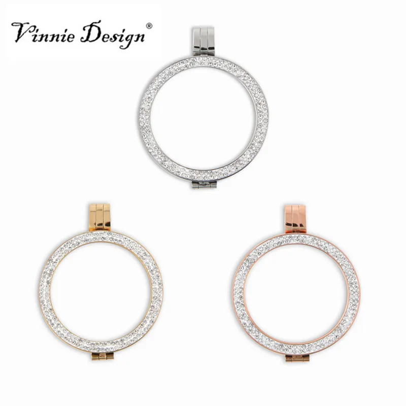 Ювелирные изделия Vinnie Design Большая подвеска 35 мм с двойными кристаллами держатель