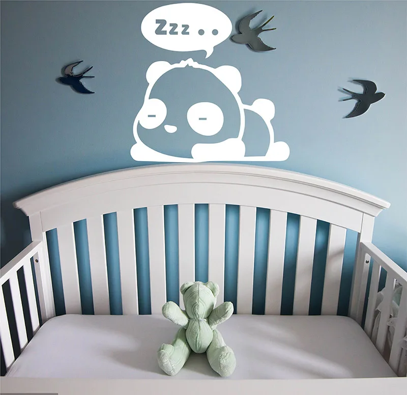 

Sleeping Panda Nursery Wall Decal Panda Nursery Wall Sticker for Kid's Room Panda Nursery Wall Art 826N