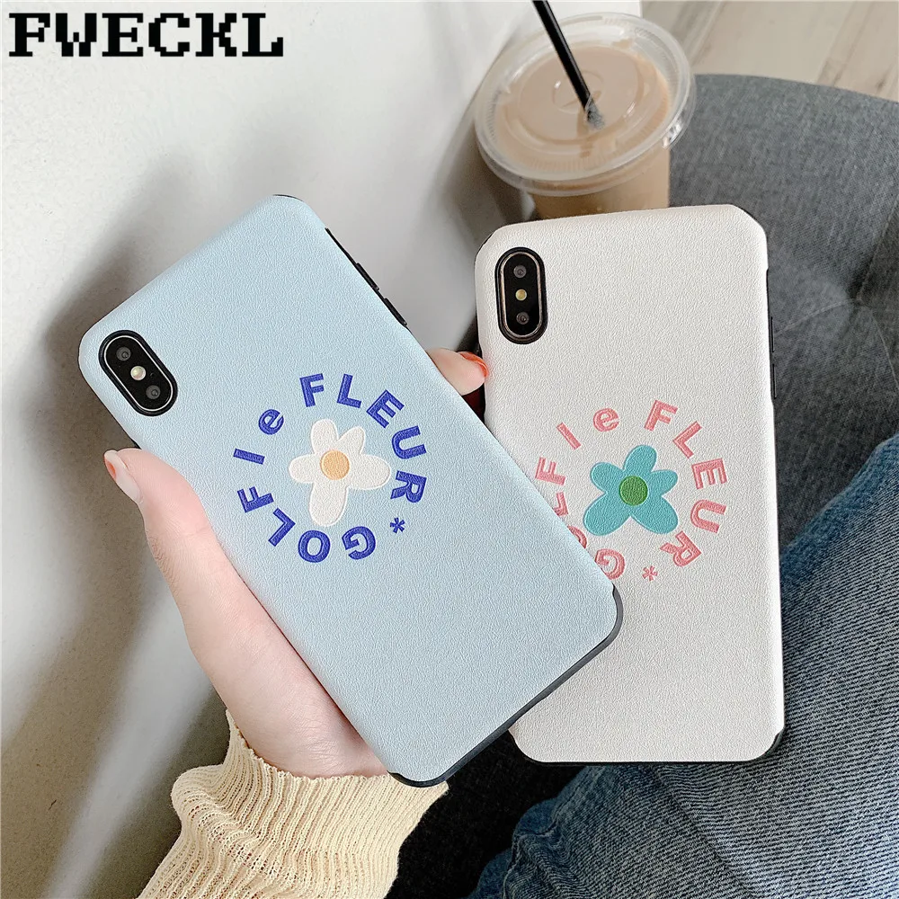 Candy color Flower Case Cover For iphone 6 6s 7 8 Plus iPhone X XS MAX XR Soft Silicon Back Cases Ins style casing |