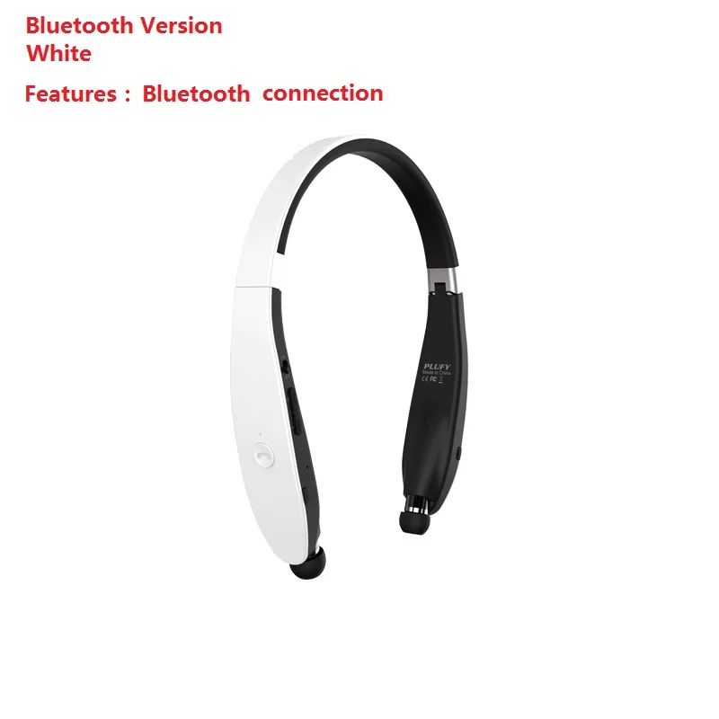 Спортивные bluetooth-наушники PLUFY, беспроводные наушники с микрофоном, стереогарнитура для бега, фитнеса, Auriculares Inalambrico - Цвет: White
