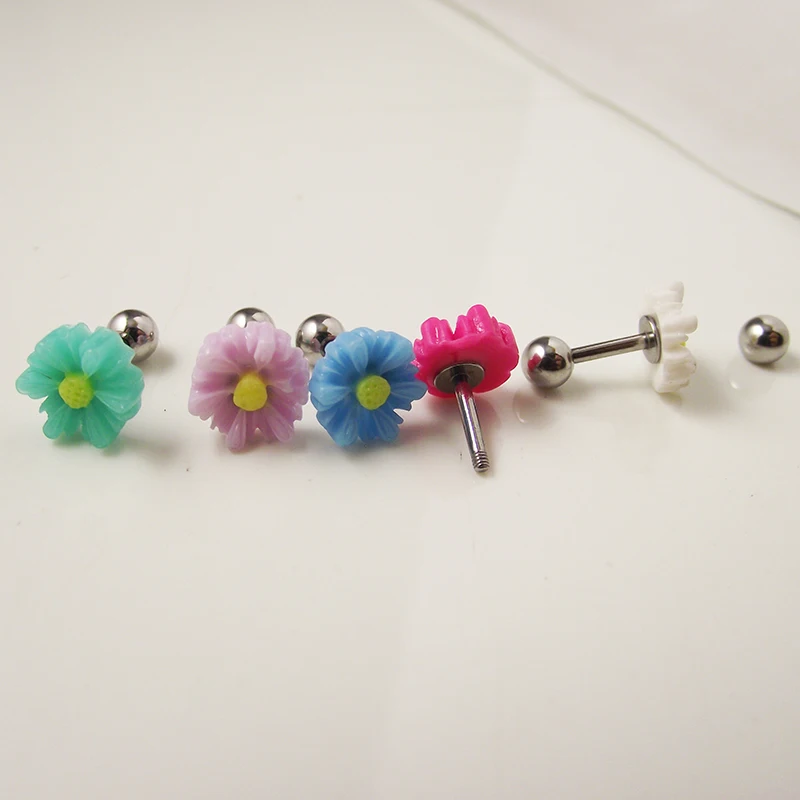 Серьги гвоздики из нержавеющей стали для пирсинга тела 1 шт. 16 г 2 мм|Украшения тела| |