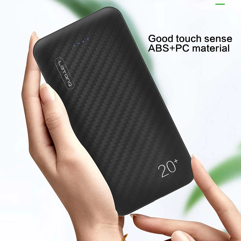 Letang Mini 20000 мАч power Bank USB C Быстрая Зарядка bank портативное Внешнее зарядное